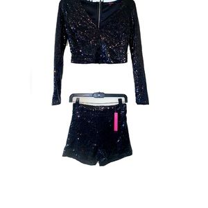 Women’s Black sequin 2-Piece Outfit